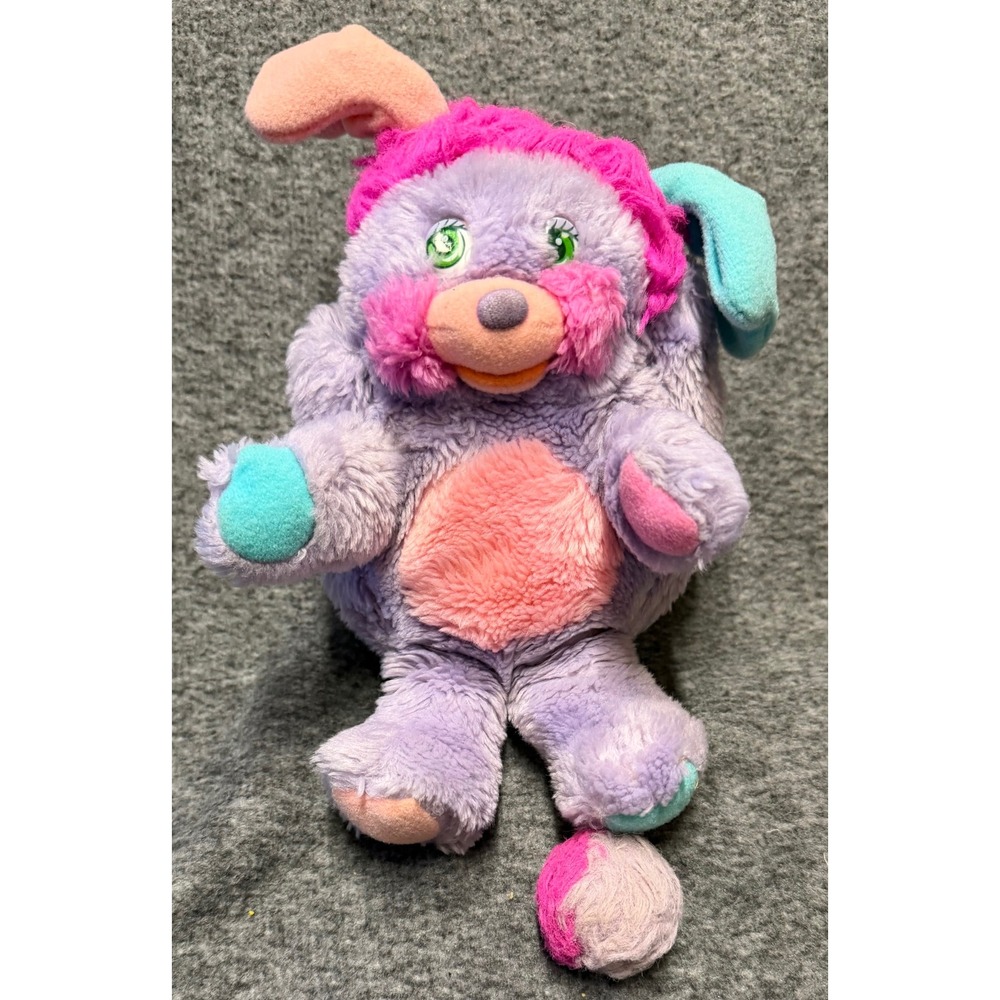 VTG  Popples Plush Purple Pink Blue 80s Retro Transformable Stuffed Animal Toy